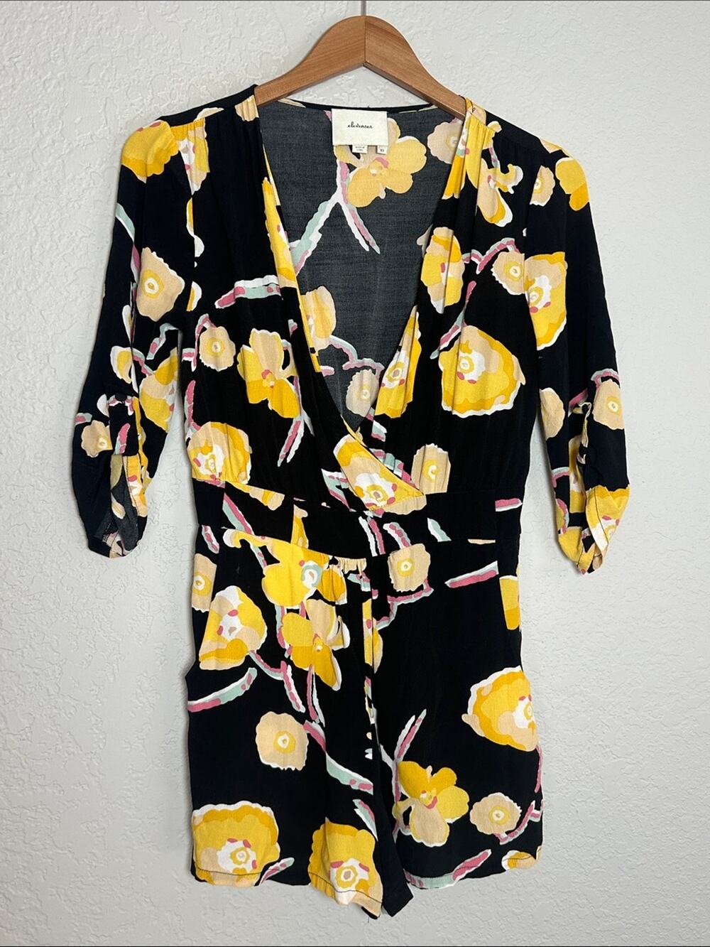 Anthropologie Elevenses Floral Romper Floral Hawaiian Tropical Vacation Cruise